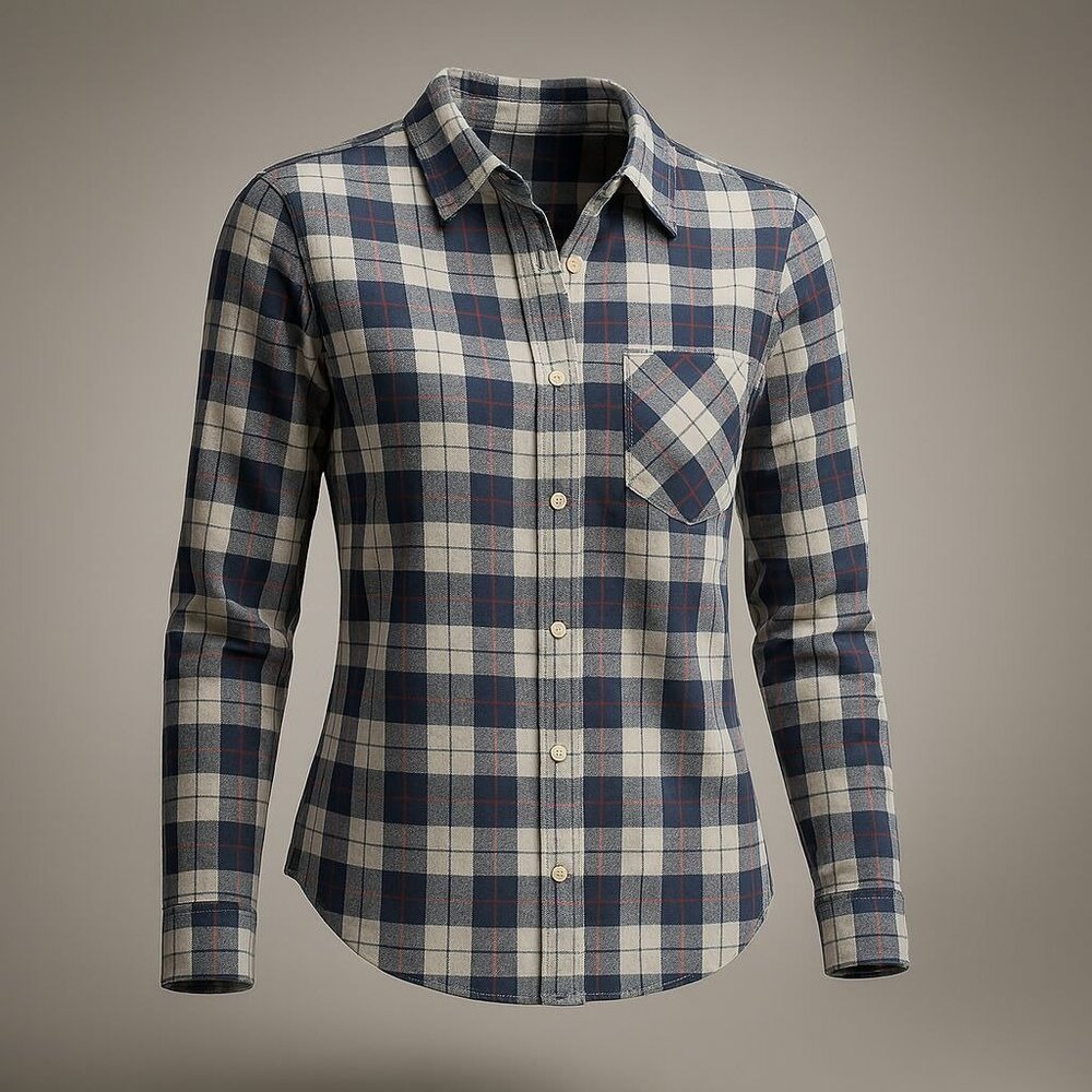 UNTUCKit Sorbo Shirt Women's 6 Cotton Button Up Blue White Red Plaid Regular Fit